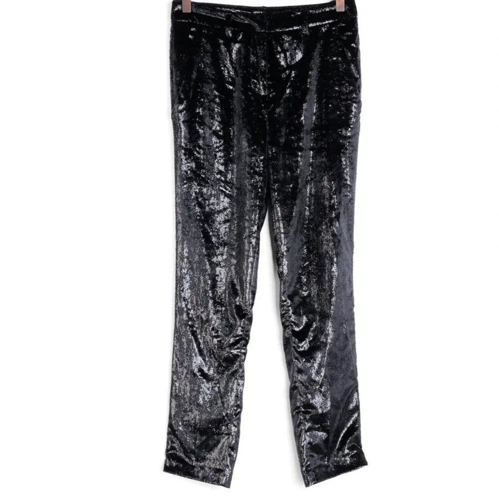 ba&sh Kodi Noir Pants‎ Women's size 4 Glitter Shimmer Sparkles Night Out